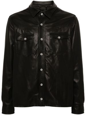Giorgio Brato surchemise en cuir - Noir