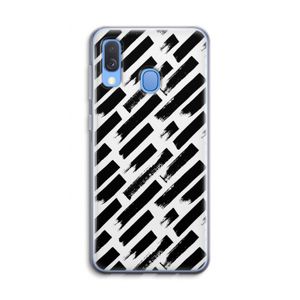 Zwarte vegen: Samsung Galaxy A40 Transparant Hoesje