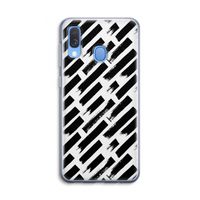 Zwarte vegen: Samsung Galaxy A40 Transparant Hoesje