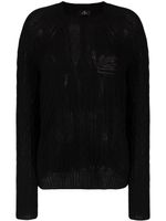 ETRO logo-embroidered cable-knit jumper - Noir - thumbnail