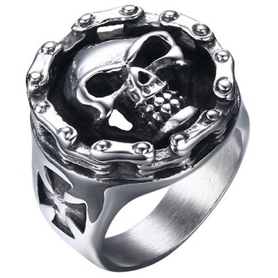Edelstaal Skull ring Mendes Jewelry