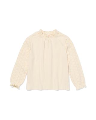 HEMA Kindertop broderie ecru (ecru)