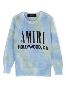 AMIRI KIDS pull à logo intarsia - Bleu