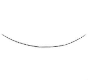 TFT Zilveren Ketting Omega Rond Schroefslot 1,5 mm x 45 cm