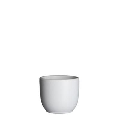 Bloempot Pot rond tusca 6.5 x 7.5 cm wit mat Mica - Mica decorations