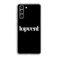 Topvent Zwart: Samsung Galaxy S21 Transparant Hoesje