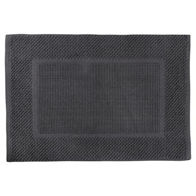 Differnz Basics badmat 100% katoen - geschikt voor vloerverwarming - 50 x 80 cm - donkergrijs