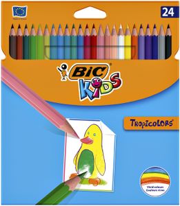 Kleurpotloden Bic Kids Tropicolors blister ÃƒÆ’ 24 stuks