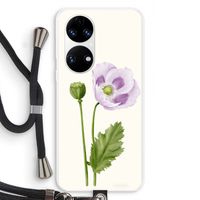 Purple poppy: Huawei P50 Transparant Hoesje met koord