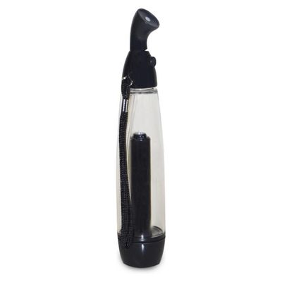 Waterverstuiver/waterspray met koord - grijs - 26 x 14 cm - verkoeling