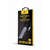 Hub USB GEMBIRD A-CM-COMBO5-03 Zilverkleurig