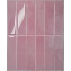 Tegelsticker Roze Langwerpig