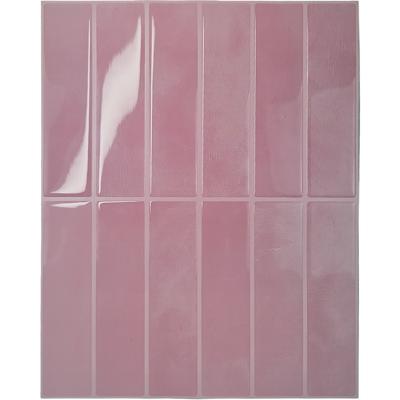 Tegelsticker Roze Langwerpig
