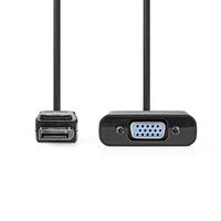 DisplayPort - VGA-kabel | DisplayPort male - VGA female | 0,2 m | Zwart - thumbnail