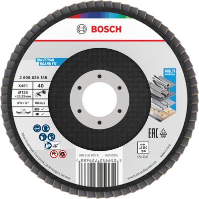 Bosch Accessoires X451 Lamellenschuurschijf | 125 x 22,23 mm | G40 | T29 - 2608626138