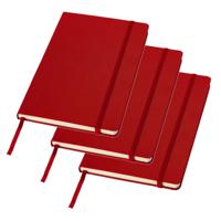3x stuks rode luxe schriften A5 formaat