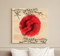 Canvas schilderij vissen Ying yang vissen