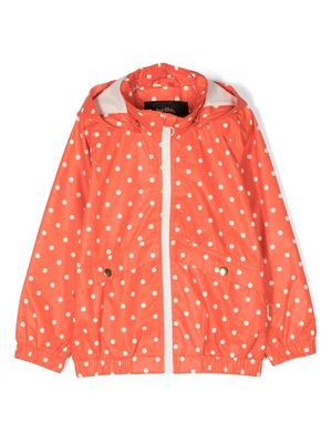 Mini Rodini veste imprimée à capuche - Orange