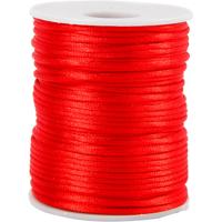 Creativ Company Satijnkoord, dikte 2 mm, rood, 50 m/ 1 rol