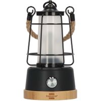 Brennenstuhl 1171800 Oplaadbare Campinglamp Cal 1 Met Henneptouw En Bamboevoet (370 Lm, Ip44, Brandtijd Tot 75h, Dimbaar, Instelbare Lichtkleur)