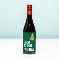 Kerst Wijnfles I Want To Jingle Your Bells - Rood (Merlot)