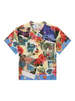 Dolce & Gabbana Kids t-shirt en coton à fleurs - Bleu