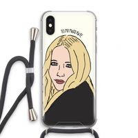 Mary Kate: iPhone XS Transparant Hoesje met koord
