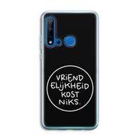 Vriendelijkheid: Huawei P20 Lite (2019) Transparant Hoesje