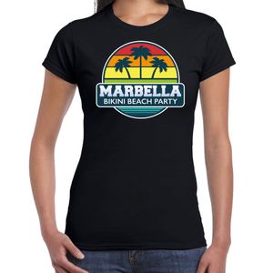 Marbella zomer t-shirt / shirt Marbella bikini beach party zwart voor dames