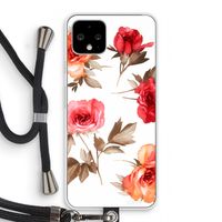 Roosjes: Pixel 4 Transparant Hoesje met koord