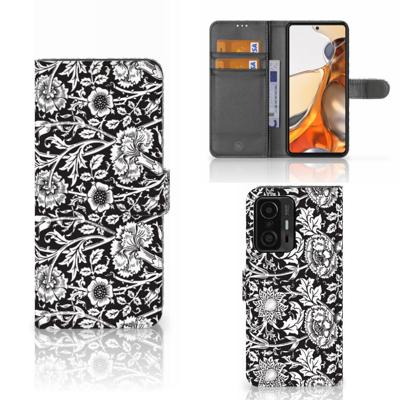 Xiaomi 11T | 11T Pro Hoesje Black Flowers Xiaomi 11T | 11T Pro Hoesje Black Flowers