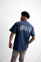 Equalité Oliver Oversized T-Shirt Heren Donkerblauw/Lichtblauw - Maat XS - Kleur: DonkerblauwLichtblauw | Soccerfanshop - thumbnail