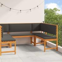 Tuinbankset 5 pcs Bruin Massief acaciahout