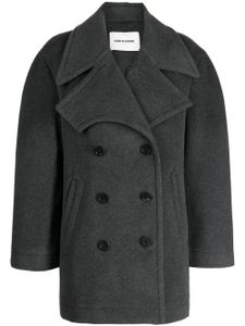 Low Classic manteau croisé à revers crantés - Gris