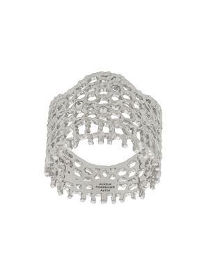 Aurelie Bidermann 18kt white gold Vintage Lace diamond ring - Métallisé