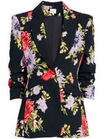 Cinq A Sept floral-print single-breasted blazer - Noir - thumbnail