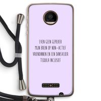 Tequila: Motorola Moto Z Force Transparant Hoesje met koord