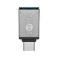 USB 3.2 GEN 1 (USB3.0) USB-C stekker - USB-A (F) naar USB-C (M) - 5Gbit/s - USB adapter - Grijs