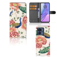 Telefoonhoesje | Met pasjeshouder | voor Motorola Edge 40 Pink Peacock Telefoonhoesje | Met pasjeshouder | voor Motorola Edge 40 Pink Peacock