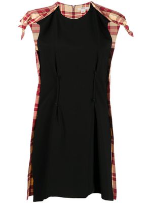 Céline Pre-Owned robe courte à carreaux - Noir