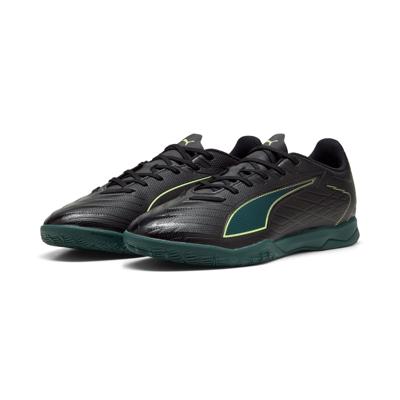 PUMA Ultra 6 Play Zaalvoetbalschoenen (IN) Zwart Donkergroen Lichtgroen