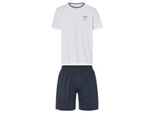 esmara Korte heren pyjama (wit/marine, M)