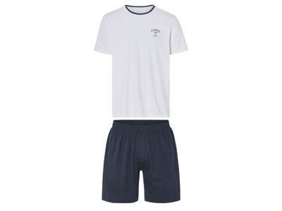 esmara Korte heren pyjama (wit/marine, XXL)