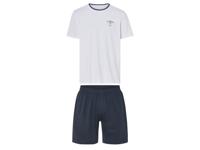 esmara Korte heren pyjama (wit/marine, M)