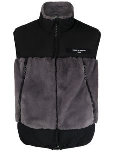 Comme des Garçons Homme débardeur Sherpa à patch logo - Gris