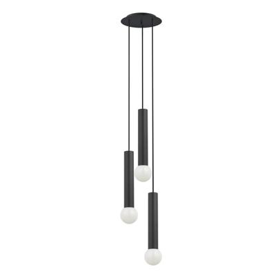 Lyora Zwarte hanglampBaton 3-lichts - 7856