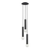 Lyora Zwarte hanglampBaton 3-lichts - 7856