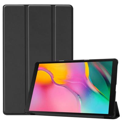 Custer textuur horizontale Flip PU lederen case voor Galaxy tab A 10 1 2019 (T515/T510) met drie-opklapbare houder & slaap/Wake-up functie (zwart)