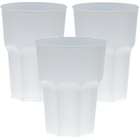 Drinkbekers - 4x stuks - onbreekbaar kunststof - wit - 480 ml