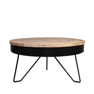 LABEL51 salontafel 'Saran' 80x80x43 cm, kleur Zwart